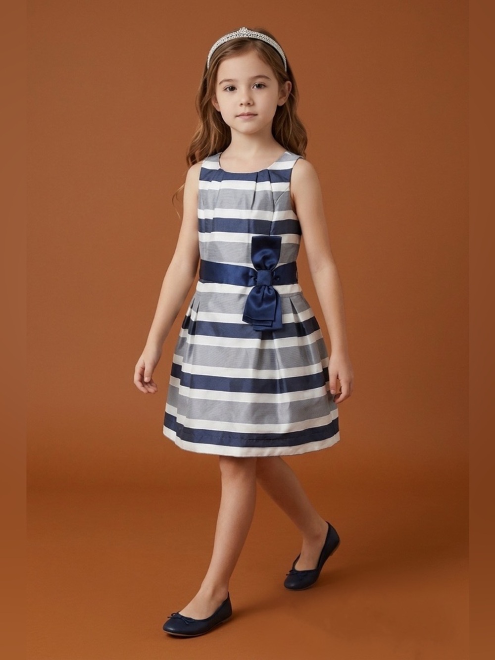 Janie and Jack striped organza dress size 4